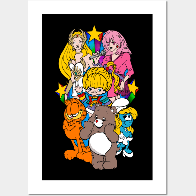 retro 80s cartoons Wall Art by otongkoil